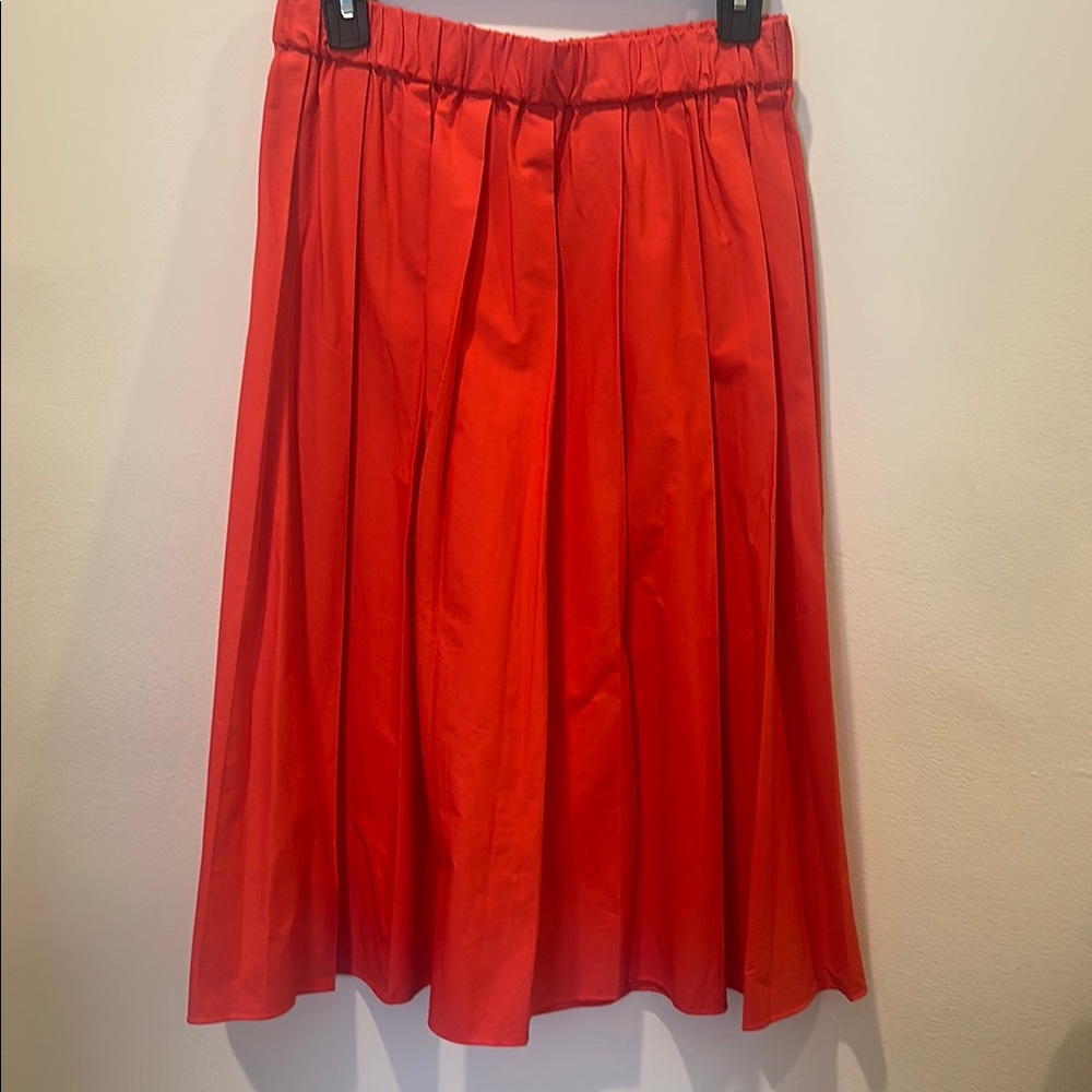Michael Kors full red mid length skirt